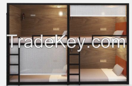 Wooden Furniture Capsule Bed Bedroom Hostel  Bunk Bed For capsule hotel