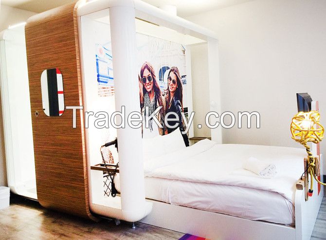 luxurious sleepbox metal  Furniture Capsule Bed with toilet Bedroom Hostel Dormitory airport  Bunk Bed for capsule hotel