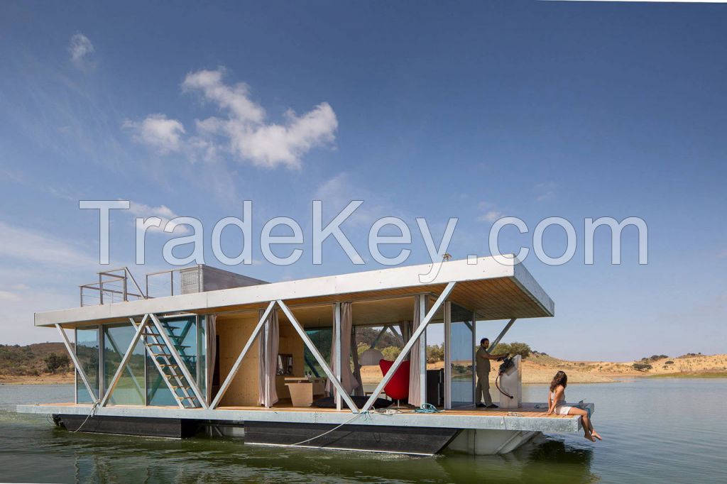 homeboat house boat Prefabricated House Floating Home Prefab Hotel Floating Restaurant Floating Hotel Modular Houses Luxurious Sea House Yacht Boat