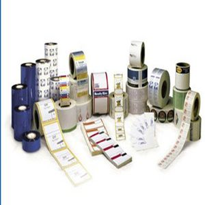 Self adhesive rolled labels and stickers