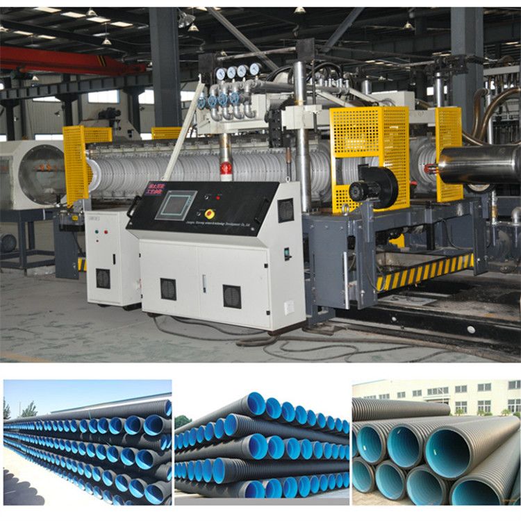 HDPE PP PVC single wall corrugated pipe machine