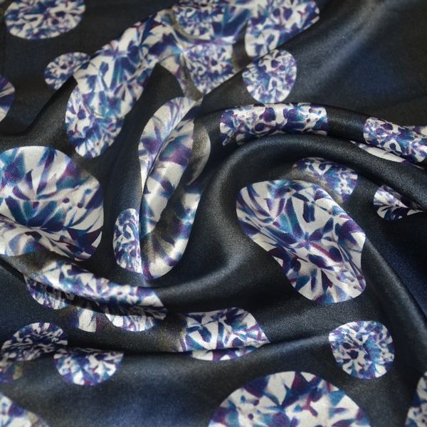 100% silk hand painted satin silk fabric