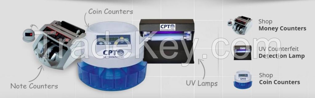 Money Counters - Note Counters - Coin Counters - Portable Counters - Counterfeit Detectors - Accessories