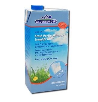 UHT Fresh Fullcream Longlife Milk made in GERMANY, 3, 1% fat, 1l.