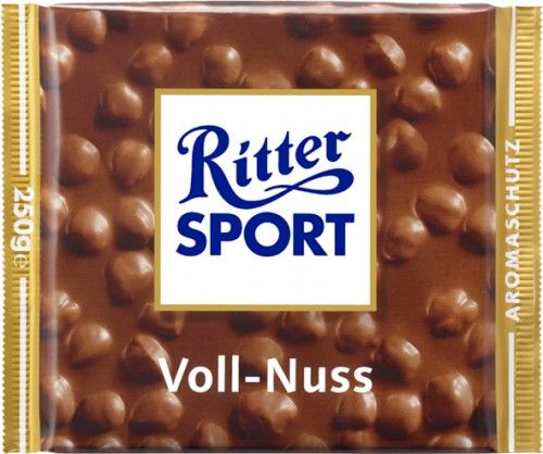 Ritter Sport Voll Nuss, 250g. Chocolate
