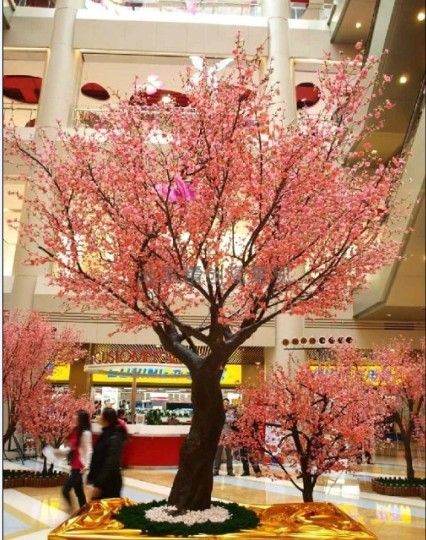 Wholesale artificial/fake/man-made peach blossom tree silk flower /artificial plant/wedding tree