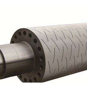 Periphery heating way tungsten carbide corrugating roll