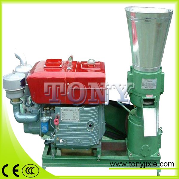 SKJ-250D Diesel Drive Home Use Flat Die wood pellet mill Factory