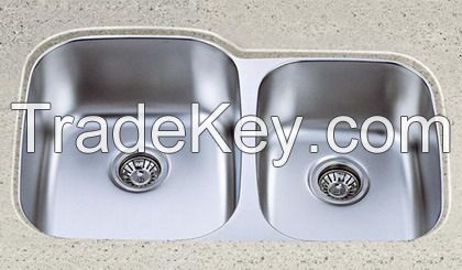 Sell Stainless Steel Double Bowl Undermount Kitchen Sink Undermount 16G