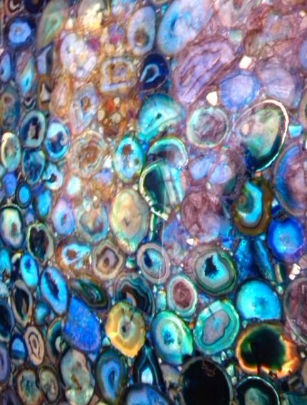 Luxury Semi-Precious Stone Blue Agate Slabs