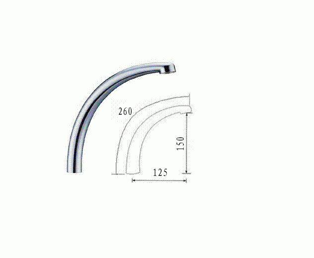 Ys Round Faucet Pipe, stainless Steel Ss Material Tap Spout, Mixer Spout