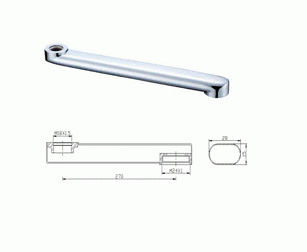 Cheap Price High Quality S.S Brass Faucet Water Spout, Tap Pipe, Tap Spout