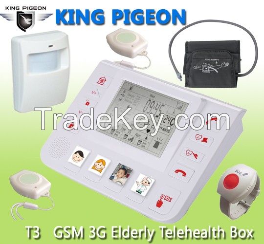 Daily activities monitoring health medical equipment for elderly. T3