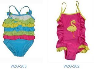 girl's one-piece fancy swimwear