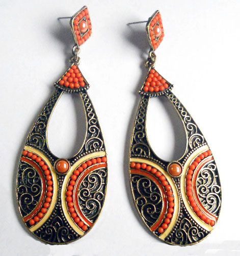 Fashion Alloy and Beads Earrings, Popular  Women Jewelry and Accessories in Spring and Summer