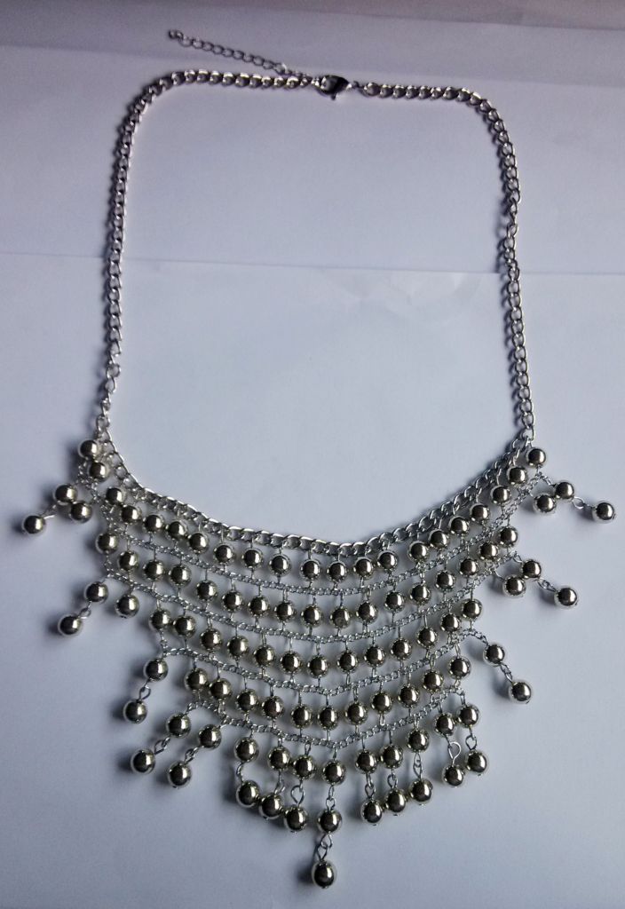 CCB beads and iron chain necklace, women favorite jewelry