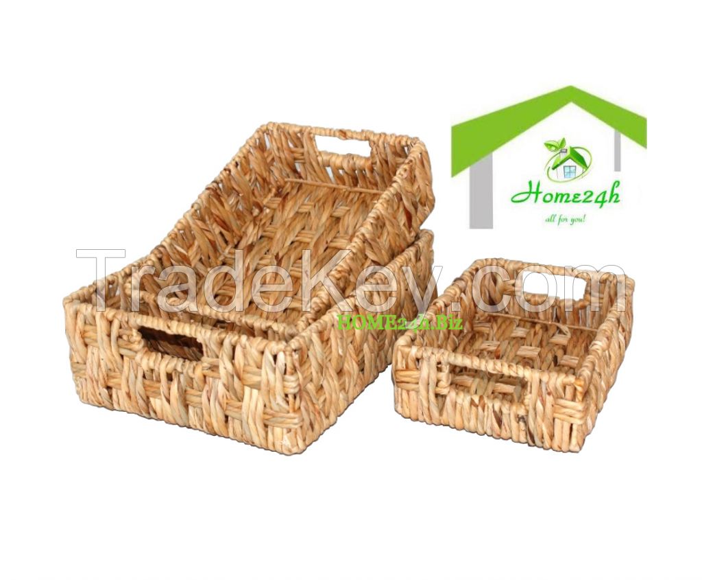 Water Hyacinth Vietnam hand woven Storage Baskets -Home24h.biz