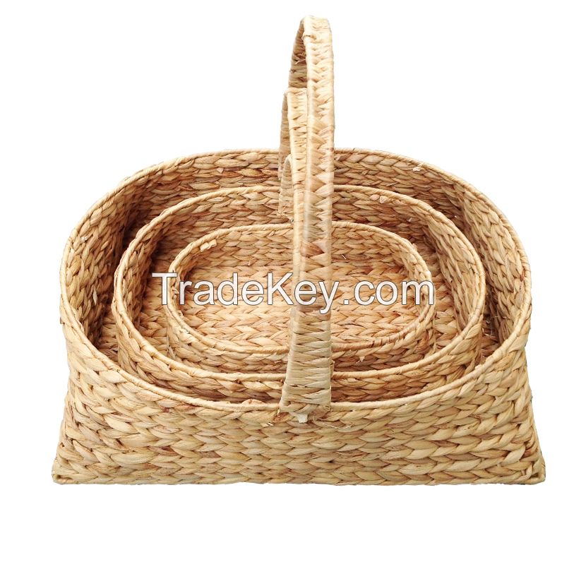 Water Hyacinth Vietnam hand woven Storage Baskets