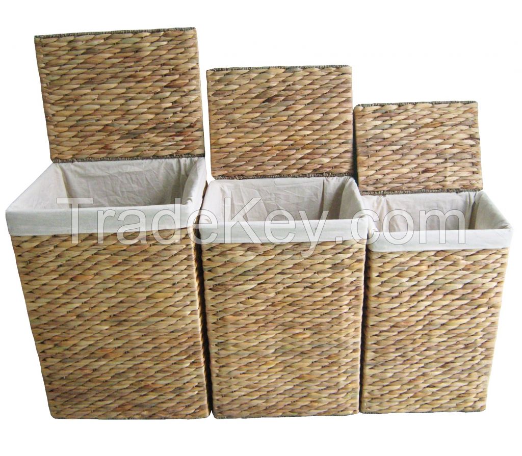 Water Hyacinth Laundry Hamper Baskets -Home24h.biz
