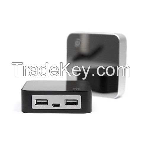 6000mAh 7800mAh Square Mobile Power Charger With Mirror OEM Logo