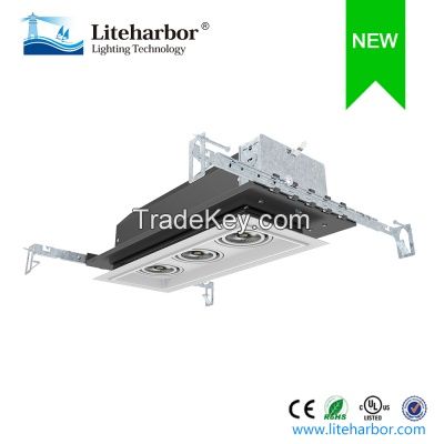 Trim or Trimless 3-Lamp Multiple COB LED Residential Downlight