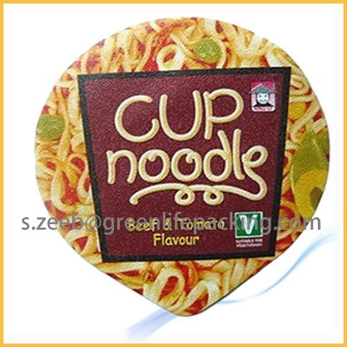 Pre-cut top heat sealing aluninum foil cover for instant noodles cup