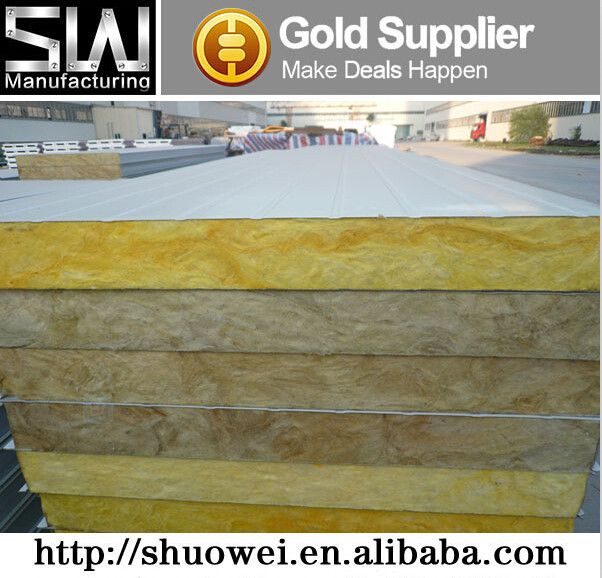 Sell high quality rock wool sandwich panel for protable house