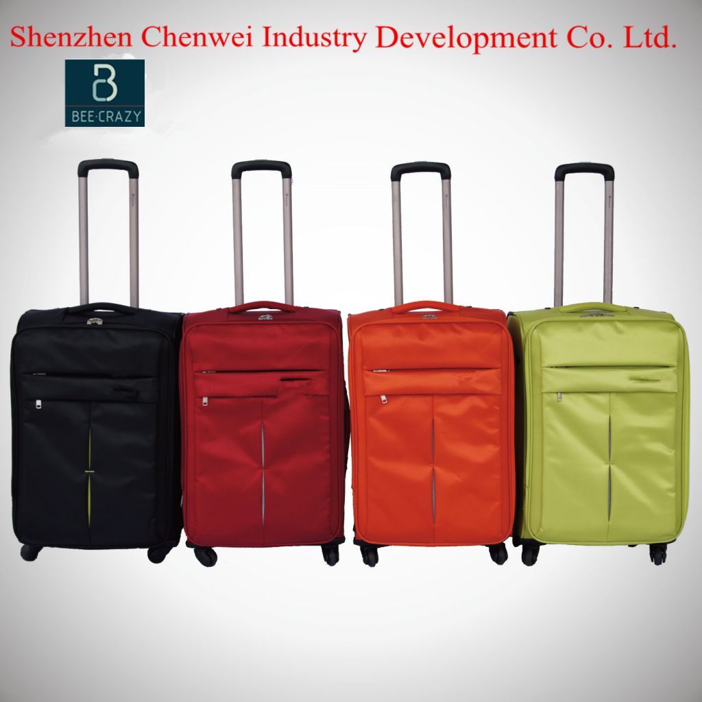 Colorful good quality fabric carry on luggage