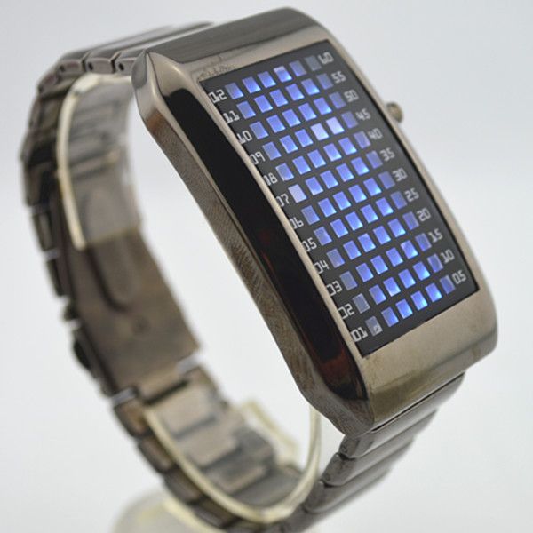 High quality vogue stainless steel led watch