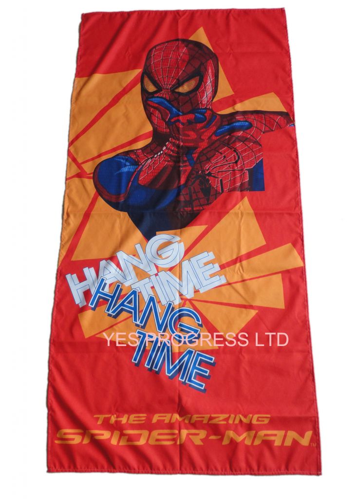 spider-man printing beach towel in microfiber(yes-022)