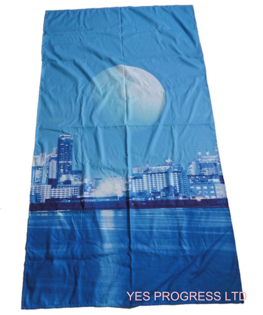 microfiber suede beach towel with heat transfer printing (YES-020)