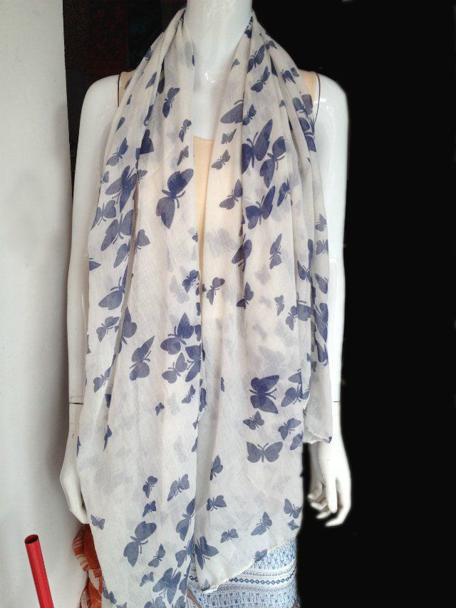 fashion flora printed voile stock scarves