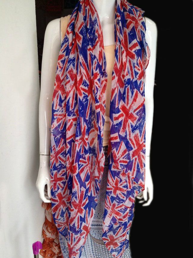 100% polyester printed scarf in stock