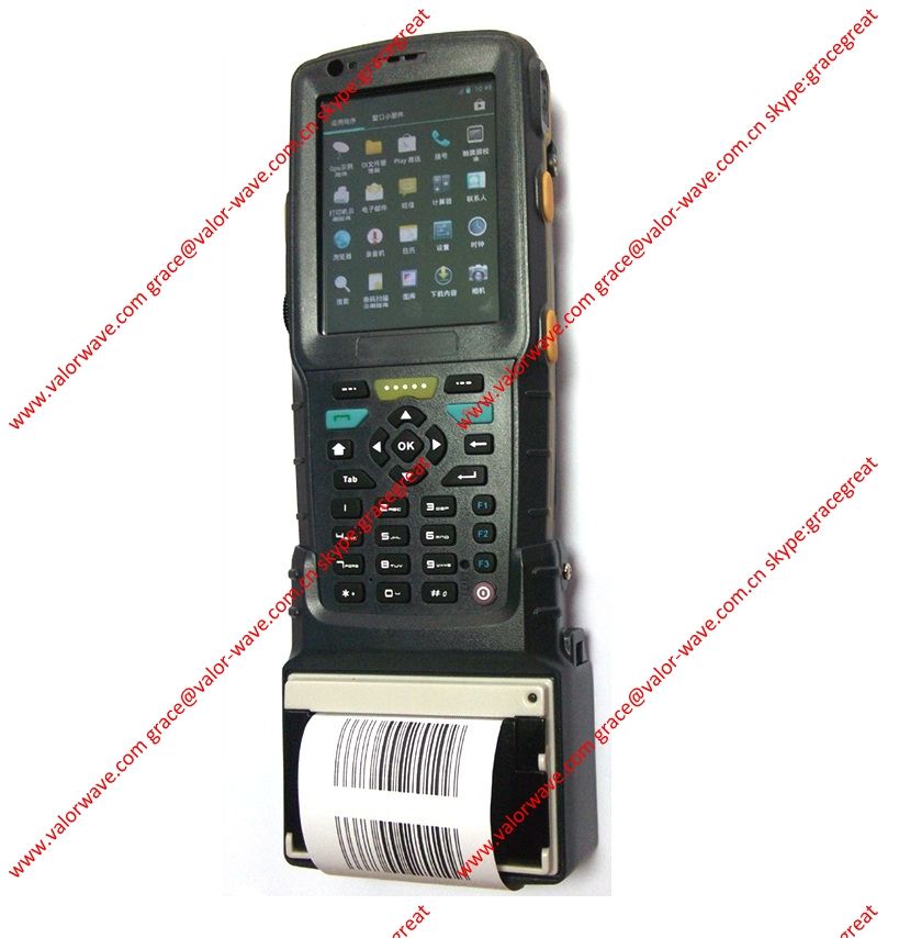 Rugged PDA with printer for inventory control system