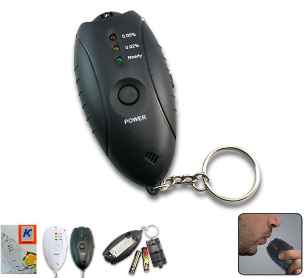 LED keychain breathalyzer