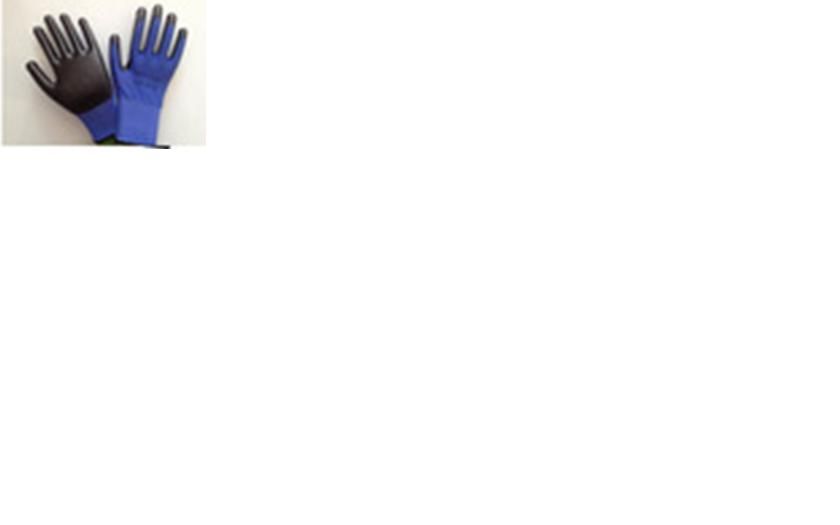 13G polyester glove Nitrile half coating   zebra finished