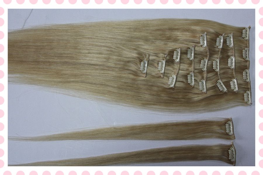 Indian remy human natural hair and straight factory price clip in hair extension