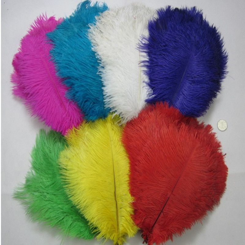 2014 Fashion holiday party wedding decoration colorful 15-75cm artificial ostrich feather