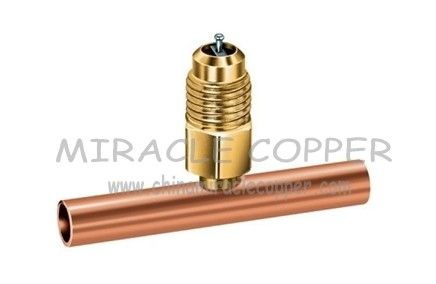 Refrigeration Copper Solder Tee Valve