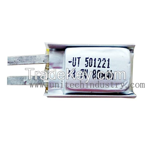 UT501221 rechargeable lipo Battery With 80mAh