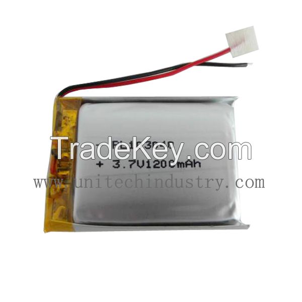 Li-polymer battery pack 103040 3.7V 1200mAh lipo battery