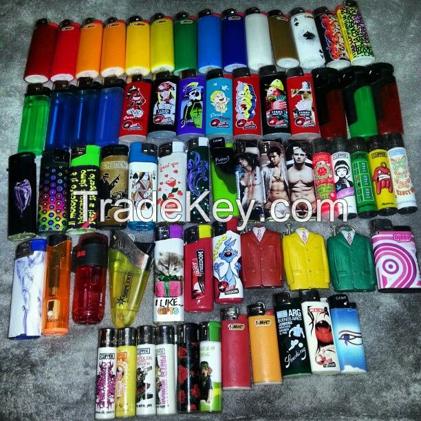 Most popular FL-601 disposable lighter custom stickers bic lighters wholesale
