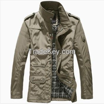 casual slim jacket coat, new men's fashion stand collar thicken jackets