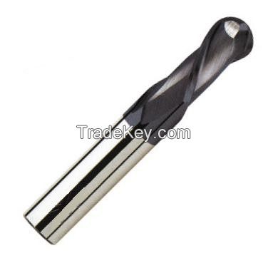 tungsten carbide end mill/milling cutter flute flate ball nose