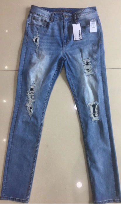 LADIES DENIM RIPPED TROUSERS OR PANTS