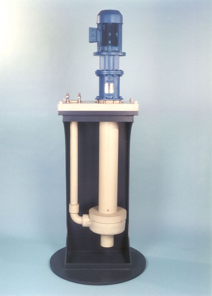 Vertical Chemical Centrifugal Pump made from Plastic, Type RVKu