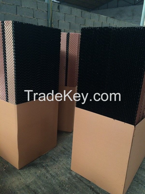 Black coated Brown Evaporative Cooling pad for greenhouse and poultry farm