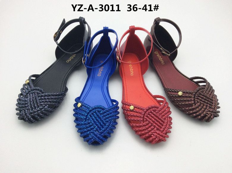 Newest PVC Jelly Shine Sandals for Ladies