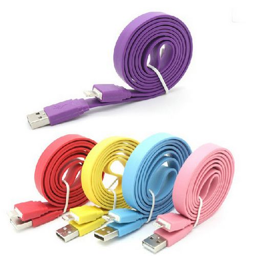 Sell Colorful Flat Usb Data Charger Cable For Iphone/micro Usb