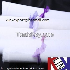 100% Cotton Coated Fusible interlining